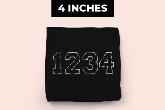 4 Inch Number Punctuation Rhinestone SVG