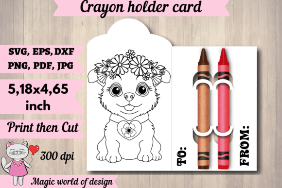Dog Flowers Coloring SVG for Crafts and Graphics