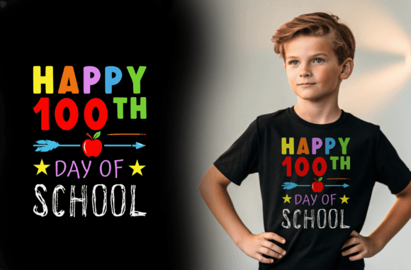 Happy 100th Day of School Graphic