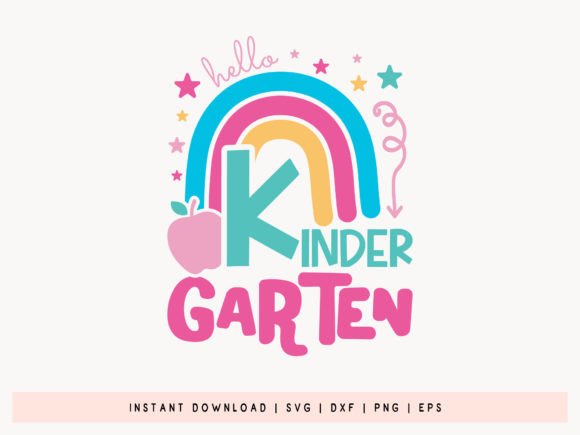 Hello Kindergarten SVG Cut File: Graphics for Crafts