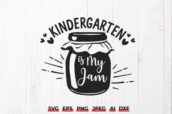 Kindergarten is My Jam SVG: A Playful Graphic Design Asset for Creative Publishers