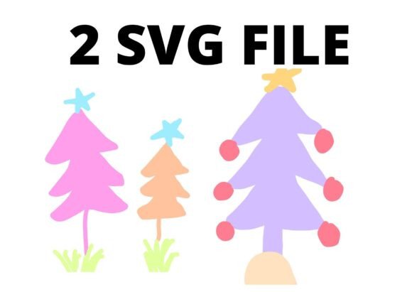PINK PURPLE CHRISTMAS TREE SVG CRAFT
