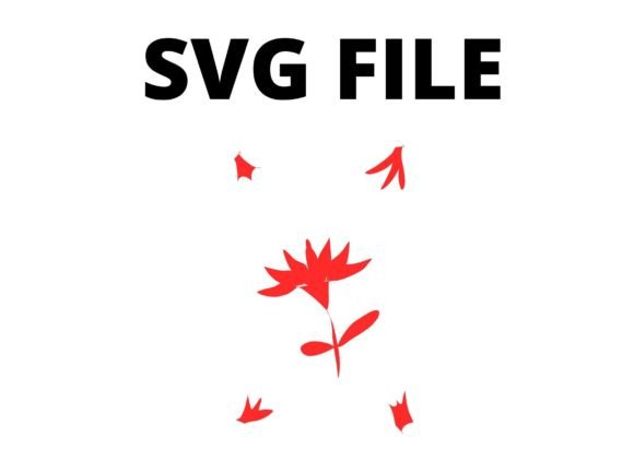 Red Abstract Line Geometric Craft Svg