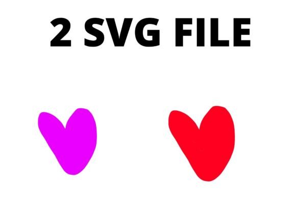 Red Pink Heart SVG for Crafts and Graphics
