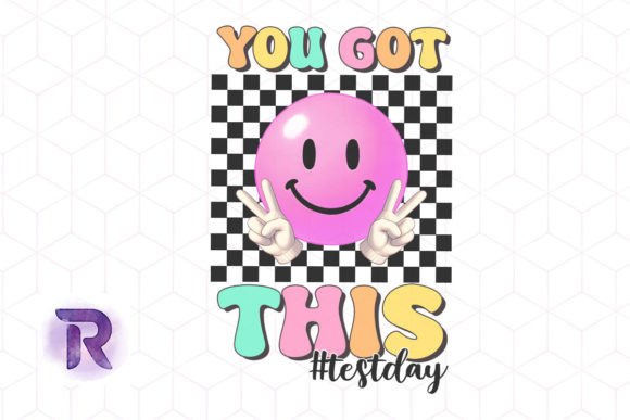 Retro Test Day Teacher Motivational PNG