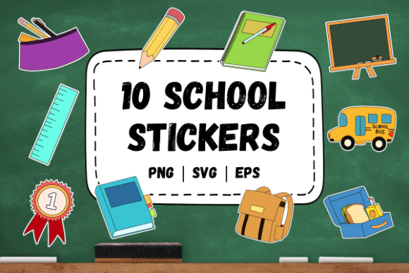 School Stickers: Graphics for Crafts