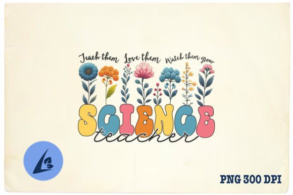 Science Teacher Teach Them Love Them PNG: A Crafters’ Graphic Design Asset