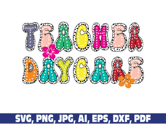 Teacher Day Care Bright Doodle Dalmatian Graphics and Crafts